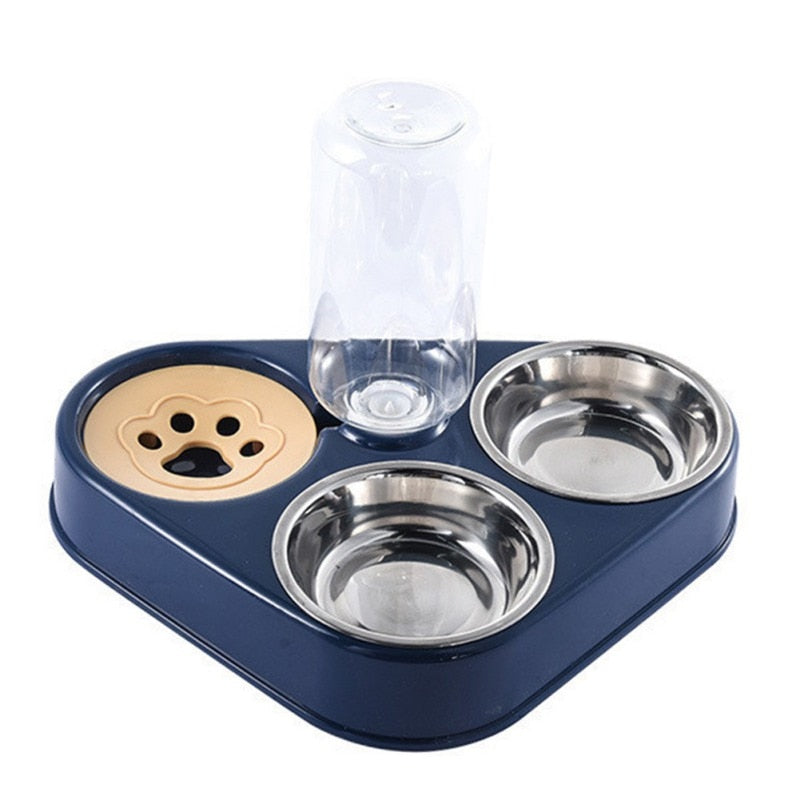 500ML Feeder Bowl With Water Bottle Automatic Drinking