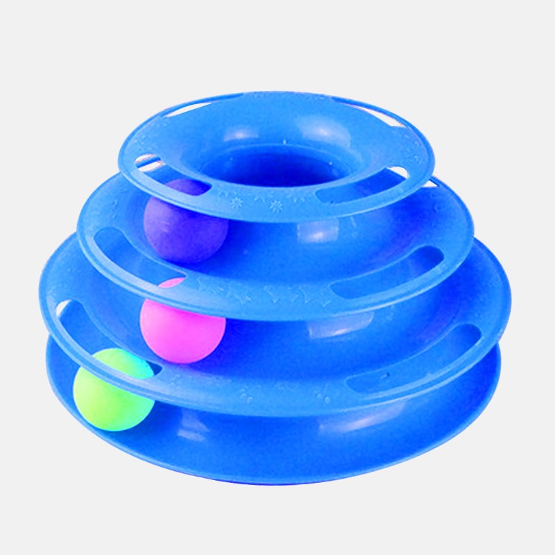 Three Levels Pet Cat Toy Tower Tracks Disc