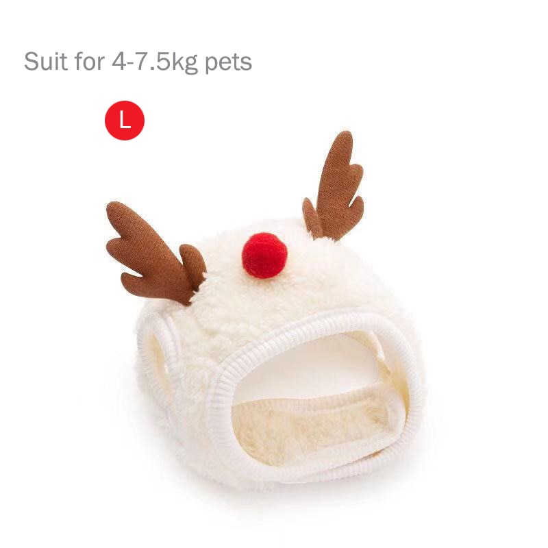 Christmas Hat Funny Pets Santa Bibs New Year Party