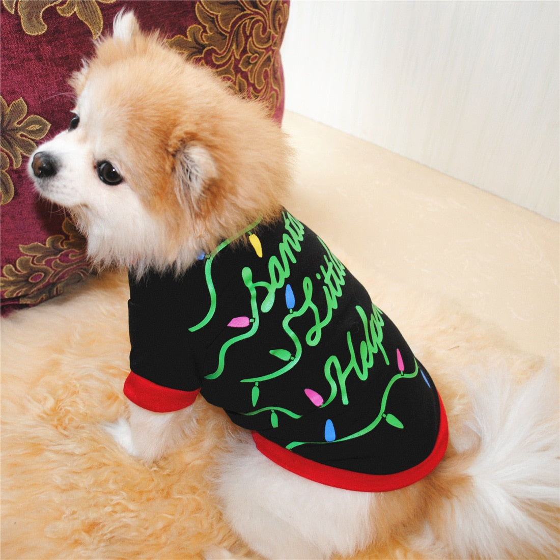New Year Hoodies T-Shirts Dog Costume