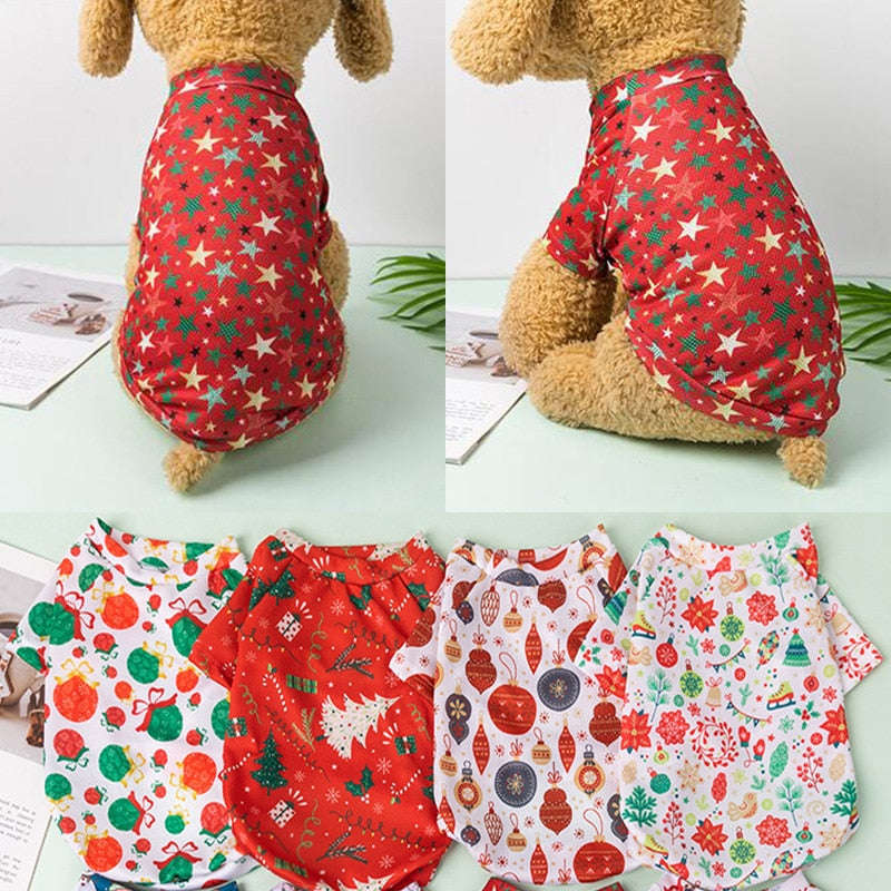 Christmas Printed Pet Clothes