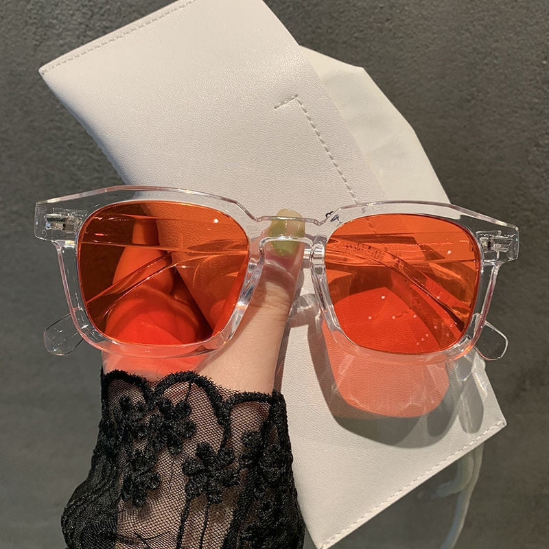 Unisex Rectangle Vintage Sunglasses 2022