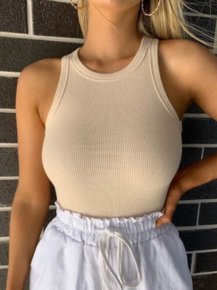 Summer Basic Mini Vest Streetwear