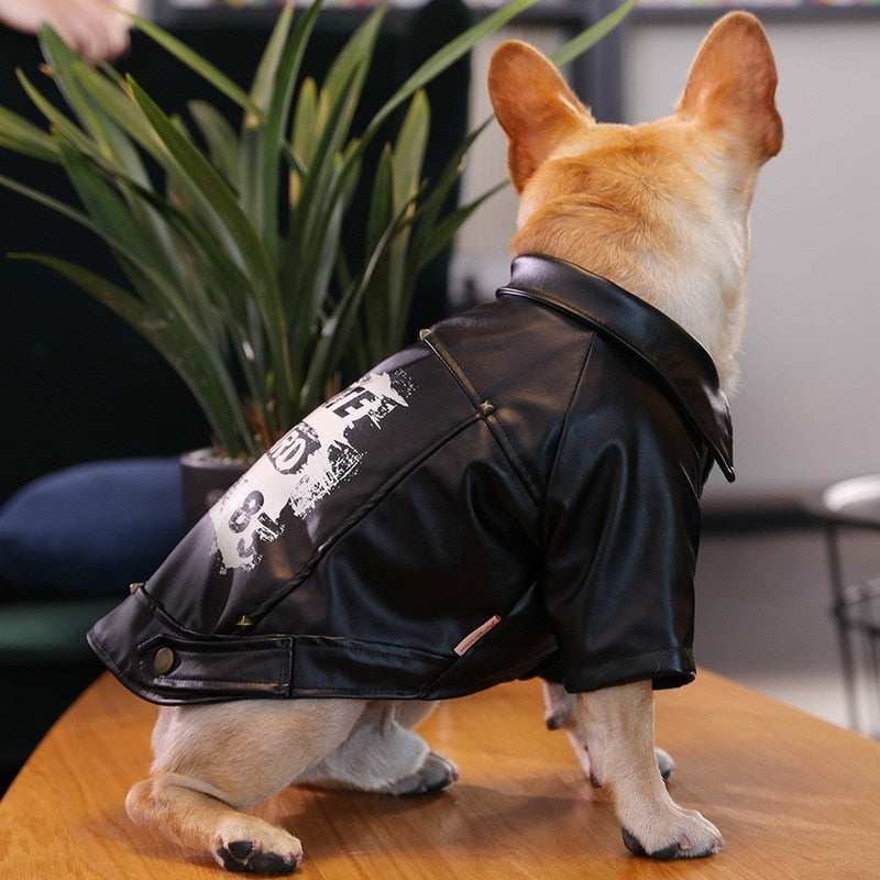 Leather Jacket Coat Pet Dog Clothes