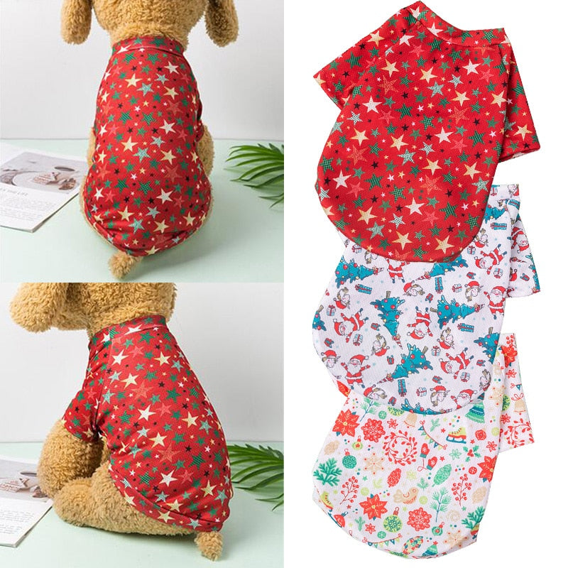 Christmas Printed Pet Clothes