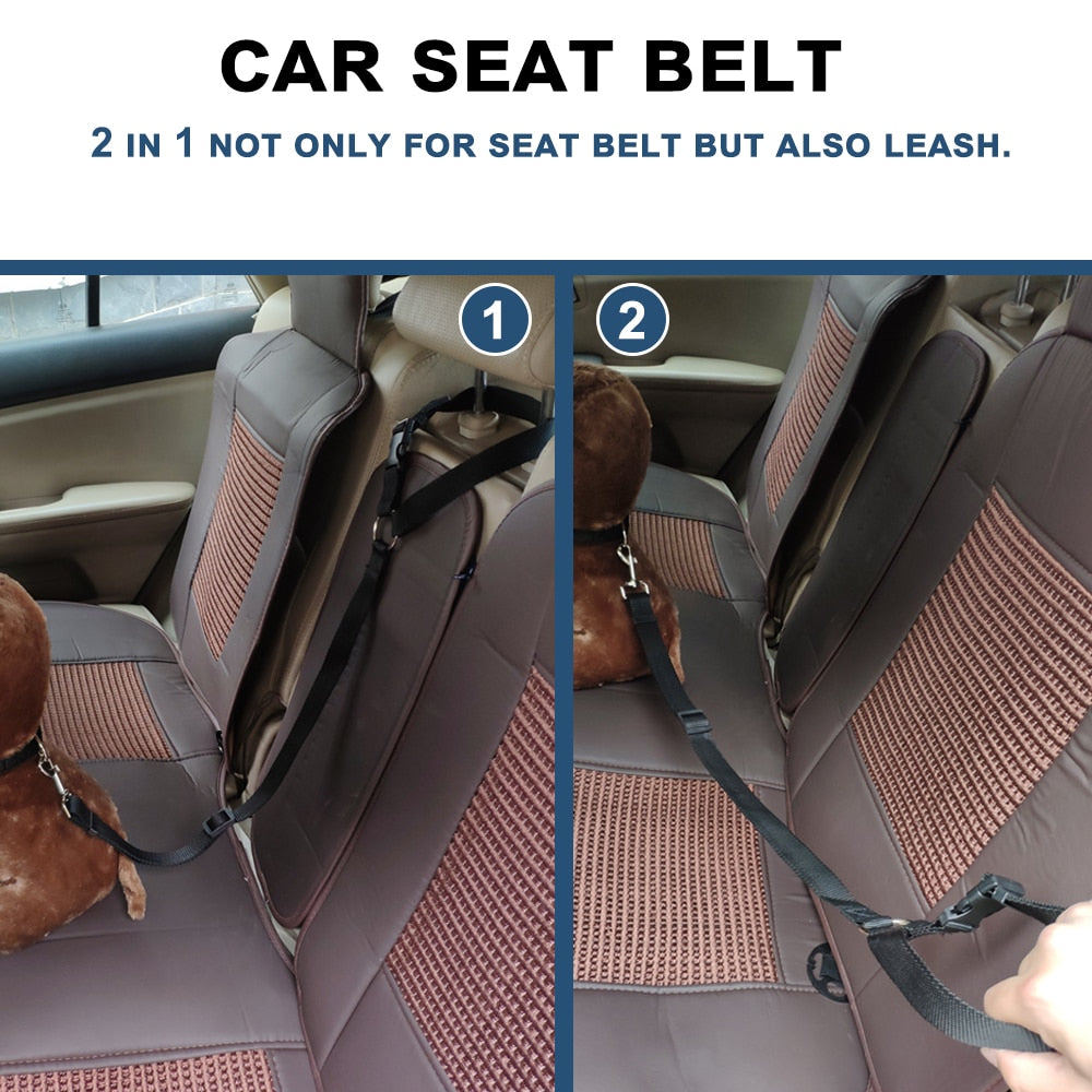 Car Seat Belt Nylon Lead Leash Backseat