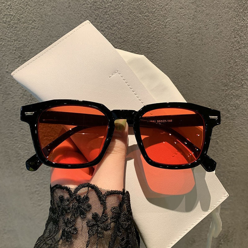 Unisex Rectangle Vintage Sunglasses 2022