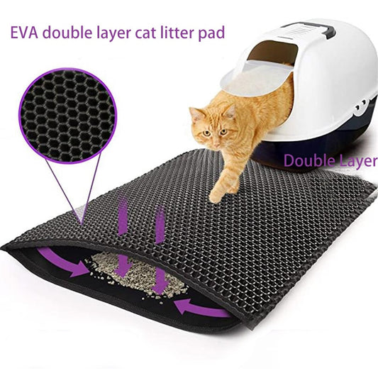 Pet Litter Box Mat Non-slip Sand Cat Pad Washable