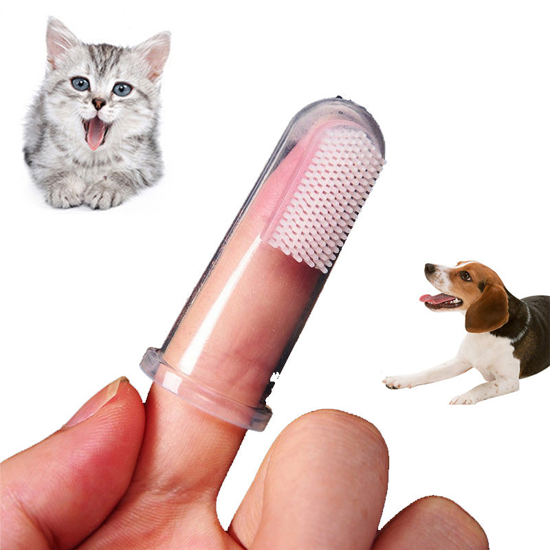 Soft Pet Finger Toothbrush Teddy Dog