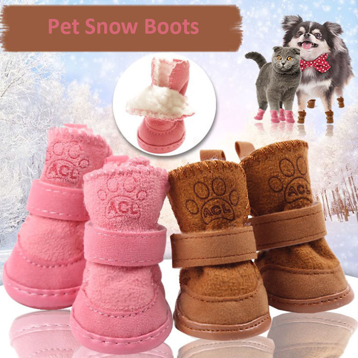 4Pcs Non-slip Dog Snow Boots