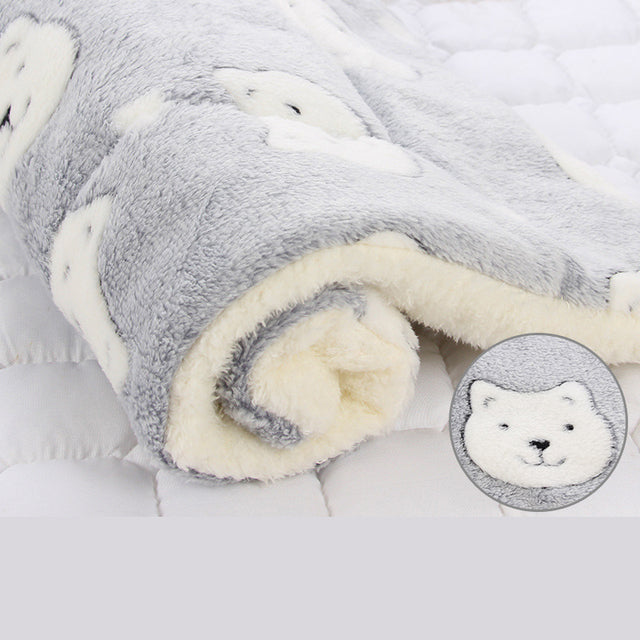 Pet Mat Three Layer Pet Bed Autumn Winter Warm Soft Fleece