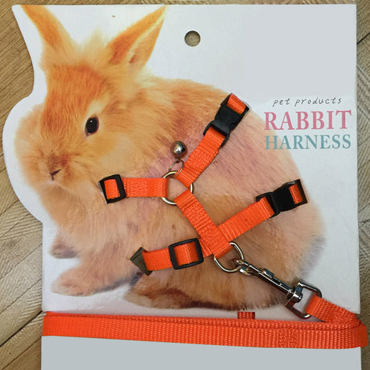 Adjustable Rabbit Harness Soft Small Pet Hamster Leash