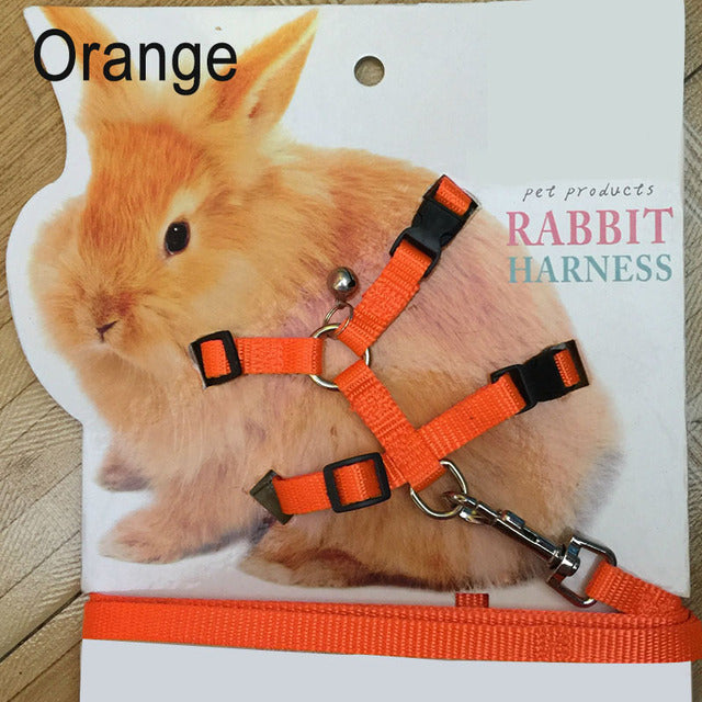 Adjustable Rabbit Harness Soft Small Pet Hamster Leash