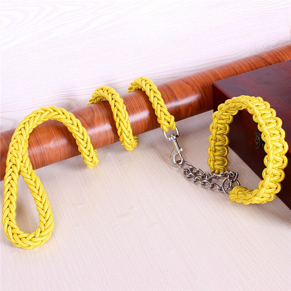 Double Strand Rope National Color Mix Large Dog Leashes